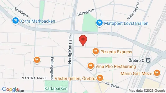 Apartments for rent i Örebro - kort over placeringen