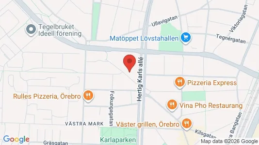 Apartments for rent i Örebro - kort over placeringen