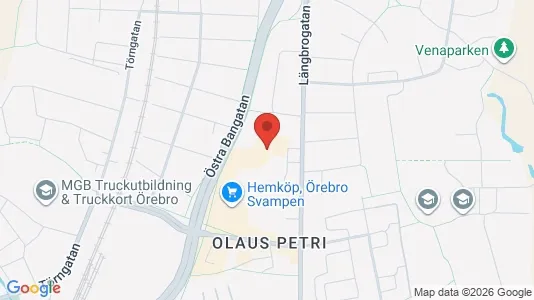 Apartments for rent i Örebro - kort over placeringen