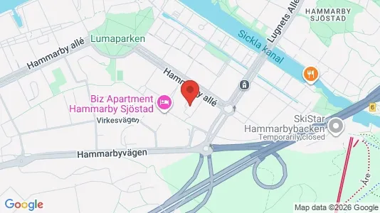 Apartments for rent i Hammarbyhamnen - kort over placeringen