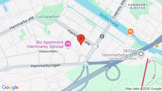 Apartments for rent i Hammarbyhamnen - kort over placeringen