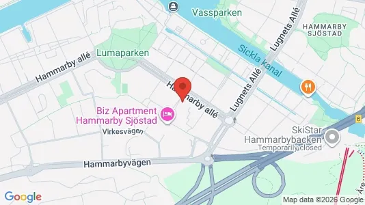 Apartments for rent i Hammarbyhamnen - kort over placeringen