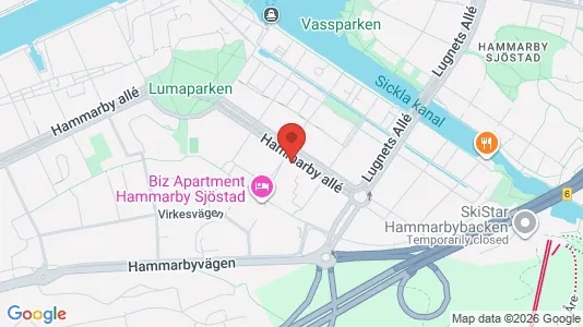 Apartments for rent i Hammarbyhamnen - kort over placeringen