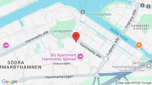 Rooms for rent i Hammarbyhamnen - kort over placeringen