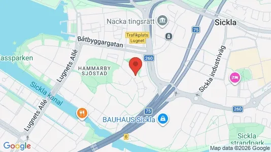 Apartments for rent i Hammarbyhamnen - kort over placeringen