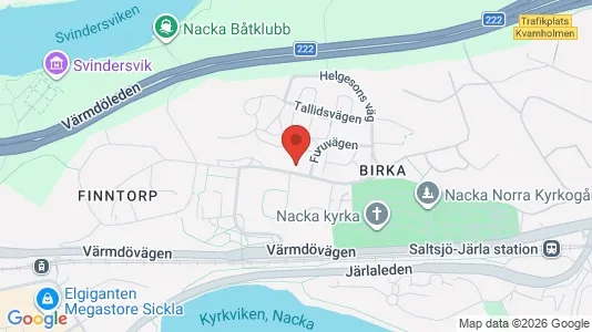 Apartments for rent i Nacka - kort over placeringen