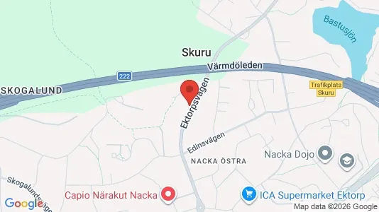Rooms for rent i Nacka - kort over placeringen