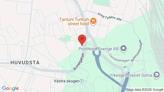 Rooms for rent i Solna - kort over placeringen