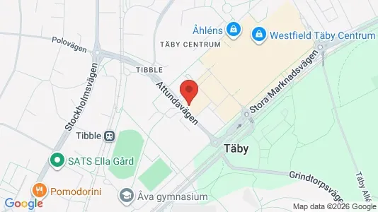 Apartments for rent i Täby - kort over placeringen