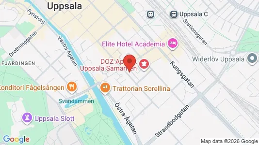 Apartments for rent i Uppsala - kort over placeringen