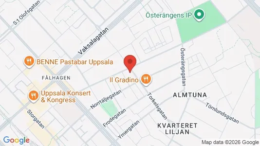 Apartments for rent i Uppsala - kort over placeringen