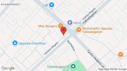 Apartments for rent i Uppsala - kort over placeringen
