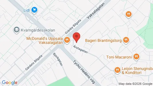 Apartments for rent i Uppsala - kort over placeringen