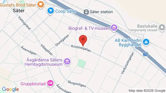 Apartments for rent i Säter - kort over placeringen