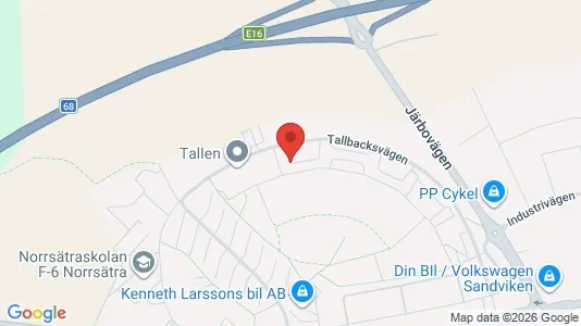 Apartments for rent i Sandviken - kort over placeringen