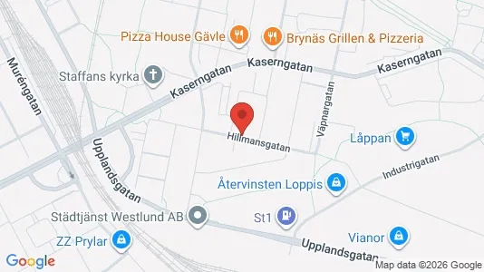 Apartments for rent i Gävle - kort over placeringen