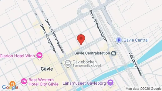 Apartments for rent i Gävle - kort over placeringen