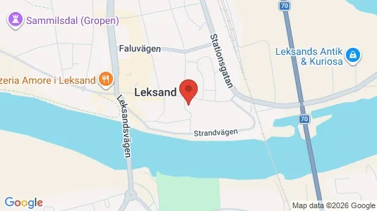 Apartments for rent i Leksand - kort over placeringen