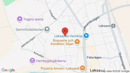 Apartments for rent i Leksand - kort over placeringen