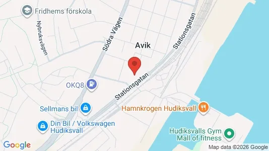 Apartments for rent i Hudiksvall - kort over placeringen