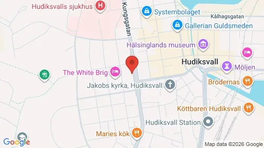 Apartments for rent i Hudiksvall - kort over placeringen