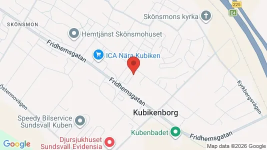 Apartments for rent i Sundsvall - kort over placeringen