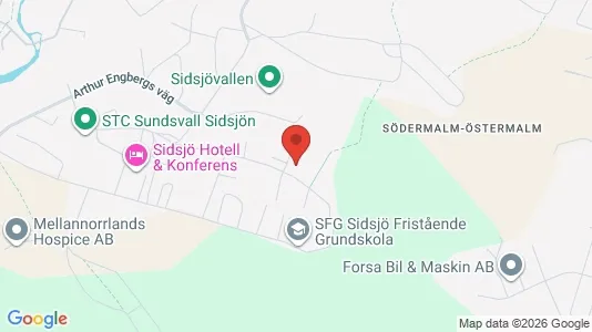 Apartments for rent i Sundsvall - kort over placeringen