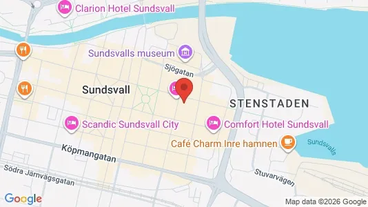 Apartments for rent i Sundsvall - kort over placeringen
