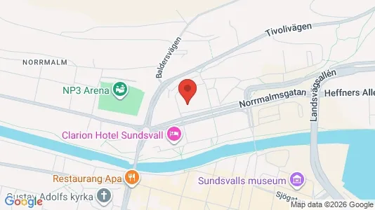 Apartments for rent i Sundsvall - kort over placeringen