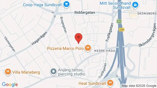 Apartments for rent i Sundsvall - kort over placeringen
