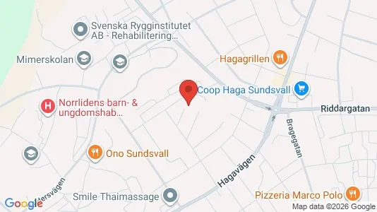 Apartments for rent i Sundsvall - kort over placeringen