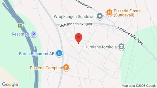 Apartments for rent i Sundsvall - kort over placeringen