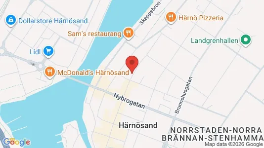 Apartments for rent i Härnösand - kort over placeringen