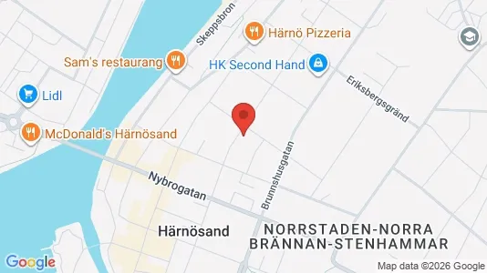 Apartments for rent i Härnösand - kort over placeringen