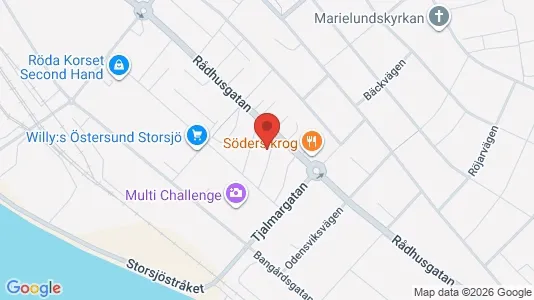 Apartments for rent i Östersund - kort over placeringen