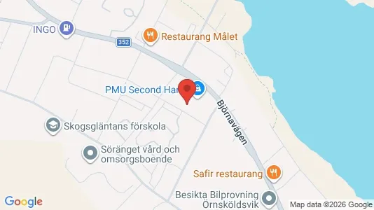 Apartments for rent i Örnsköldsvik - kort over placeringen