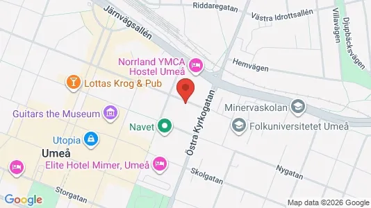 Apartments for rent i Umeå - kort over placeringen