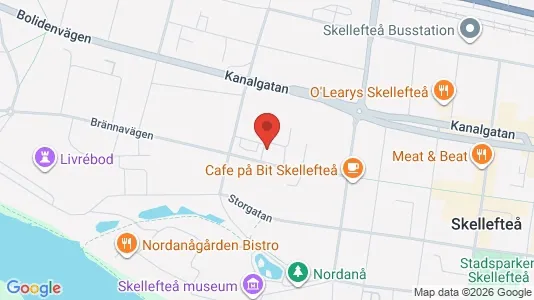 Apartments for rent i Skellefteå - kort over placeringen