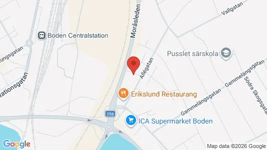 Apartments for rent i Boden - kort over placeringen