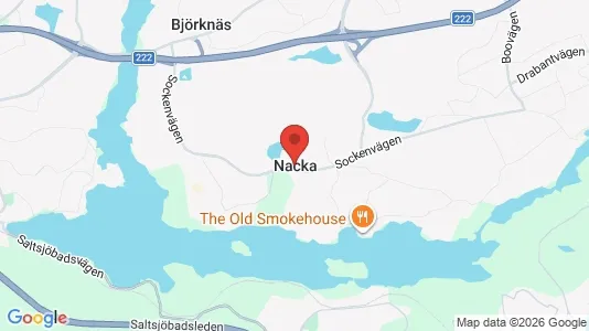 Houses for rent i Nacka - kort over placeringen