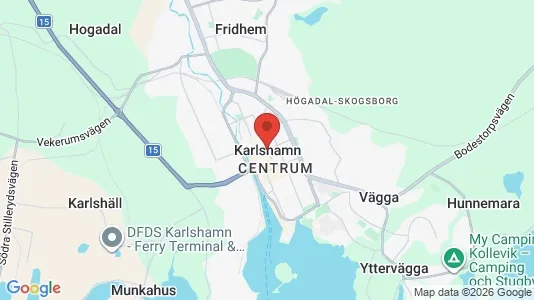 Apartments for rent i Karlshamn - kort over placeringen