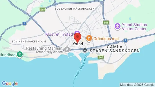 Houses for rent i Ystad - kort over placeringen