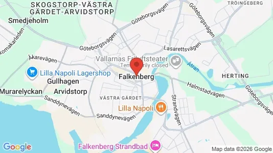 Houses for rent i Falkenberg - kort over placeringen
