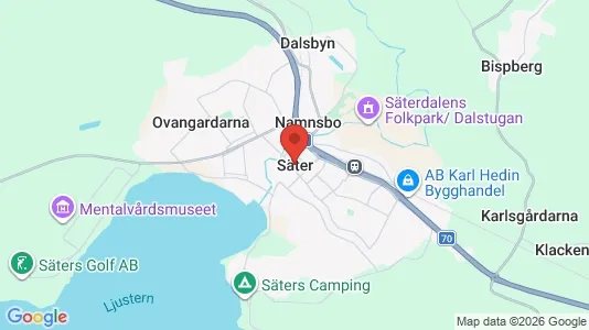 Houses for rent i Säter - kort over placeringen
