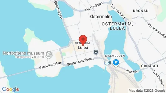 Apartments for rent i Luleå - kort over placeringen